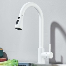 White Kitchen Tap 360° Swivel