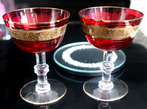 Vintage bohemian ruby red - 2,