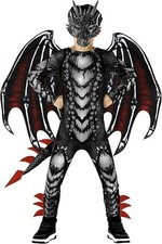 Boys Black Red Fire Dragon