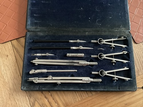 Vintage compass drafting set - vintage,
