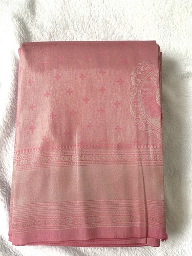 Pink silk saree - silk,
