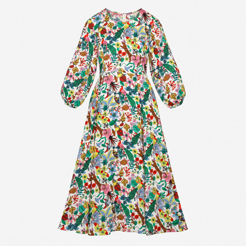 Boden midi dress floral - dress, animal