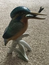 karl ens kingfisher with fish figure early and rare