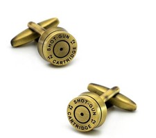Shot Gun Cartridge Bullet Cufflinks