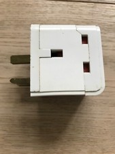 Three Way UK Mains Plug Adapter Multi-Plug 13 AMP Fused EVER READY