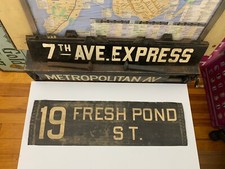 NY NYC BUS TROLLEY ROLL SIGN