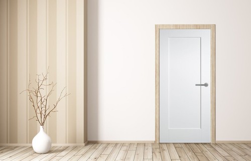 Internal door glazed white