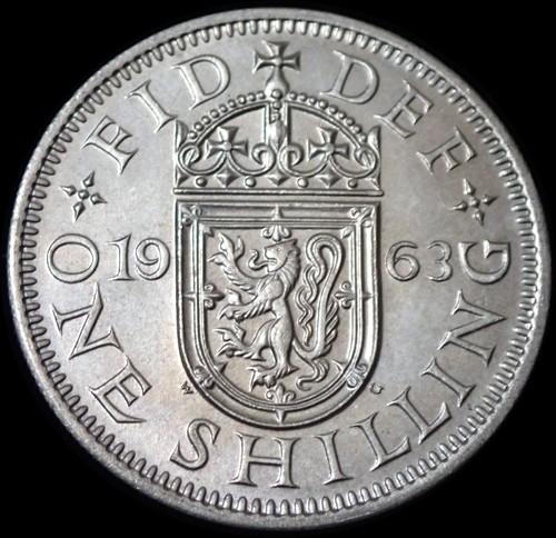 One shilling 1963 elizabeth - one,