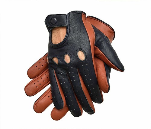 Two tone sheepskin gloves - two-tone,