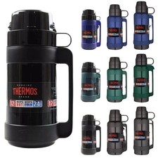 THERMOS Mondial Flask Glass Vacuum Insulated Thermal Hot Cold Drink 1.8L 1L 500m