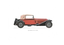 1960s LARGE CLASSIC CAR Print - Alfa Romeo, 1930 - Wall Art - 15.5 x 11.7 Inches
