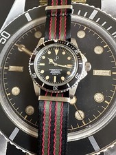 Seiko Nh35 Movement vintage Vibes Patina 40mm automatic Sub watch Bond Nato