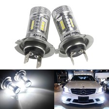 For 2007-15 Audi A4 B8 White 499 H7 LED Headlight Fog DRL Daytime Running Light