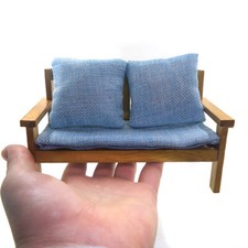 Dollhouse Miniature Wooden Furniture Retro Sofa Cushions Accessories 1/6 Scale