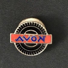 AVON TYRES ENAMEL VINTAGE GARAGE ADVERTISING LAPEL PIN BADGE