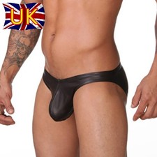 Men’s Faux Leather Briefs