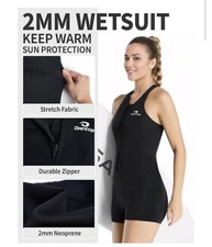 Womens Shorty Wetsuit. Front