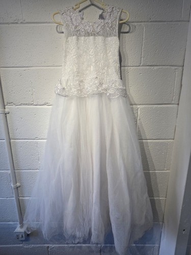 Girls white lace - white, tulle