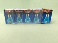 5 x 25W RADIUM Blue ES/E27 A50 GLS Coloured Lightbulbs