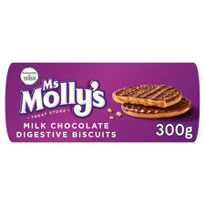 Ms Molly's Milk Chocolate Digestives Biscuits Pack Of 5 x 300g Biscuit