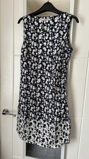 Knee Length Blue and White Floral Dress