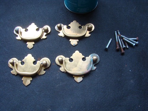 Brass drop pull drawer - 4,