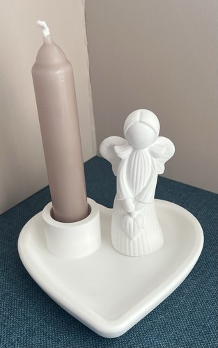 Homemade heart candle holder - candle,