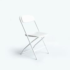 Folding Plastic Chairs White (ex Paris Olympics)