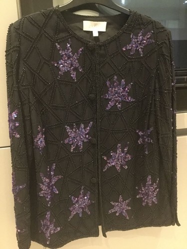 Vintage beaded silk jacket - vintage,