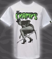 MENS WHITE T-SHIRT CRAMPS CAN