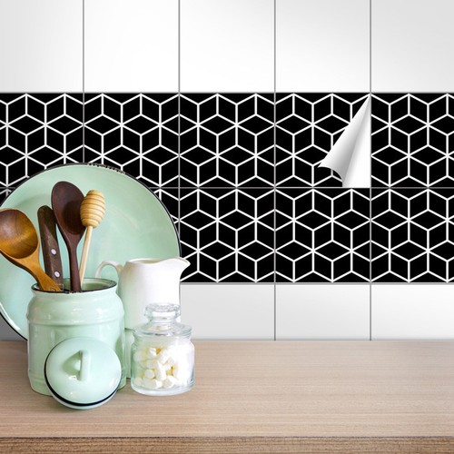 Tile stickers set white - tile, "white