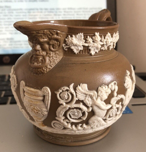 Chocolate stoneware jug - stoneware,