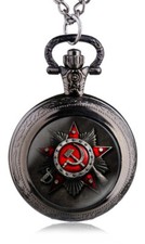 Emblem black pocket watch - pocket,