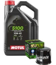 Motul 5100 10W40 Engine Oil & Filter for Triumph LEGEND 900 TT 1998-1999