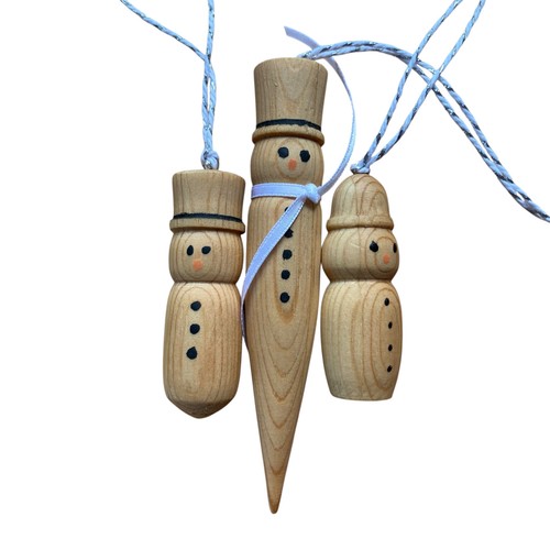 Set wooden snowman - set,