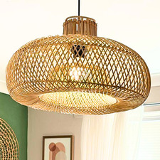large natural rattan wicker lampshade for ceiling. Handcrafted Ceiling Lampshade