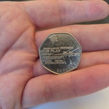 Olympic rowing 50p coin - rowing,
