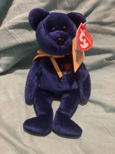Ty Beanie Baby Omnia The Harrods Bear (Red Hearts) Excellent Condition With Tags