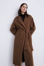 Zara 100% Wool Brown Long