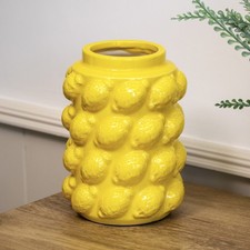 Multi Lemon Vase 19cm Yellow