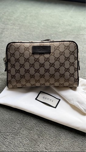 Gucci canvas belt bag - gg,