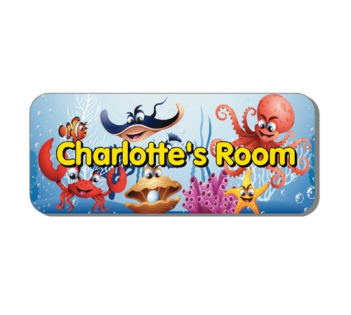 Ocean animals door plaque - ocean,