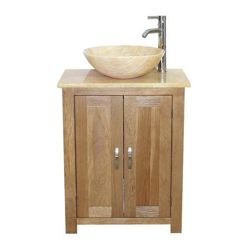 Solid oak bathroom vanity - bathroom, unit