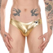 Men Faux Leather Underpants