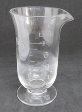 . Clear etched glass vintage