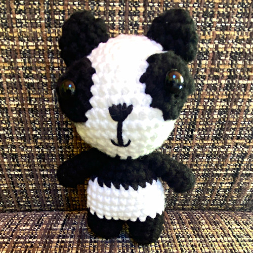Handmade black white panda - &,