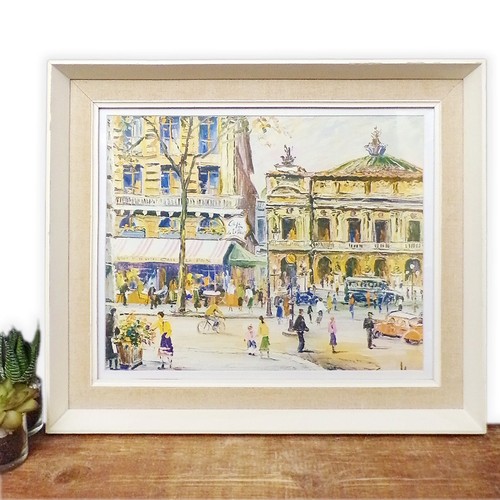 Vintage french framed - vintage, print