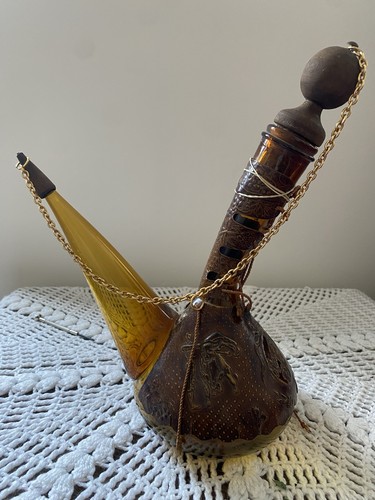Amber coloured glass - glass, vintage