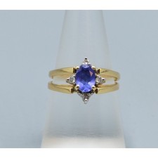 14ct gold ladies Tanzanite and