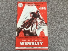 * WORLD CHAMPIONSHIP FINAL @ WEMBLEY 18/9/52 speedway programme, large format.